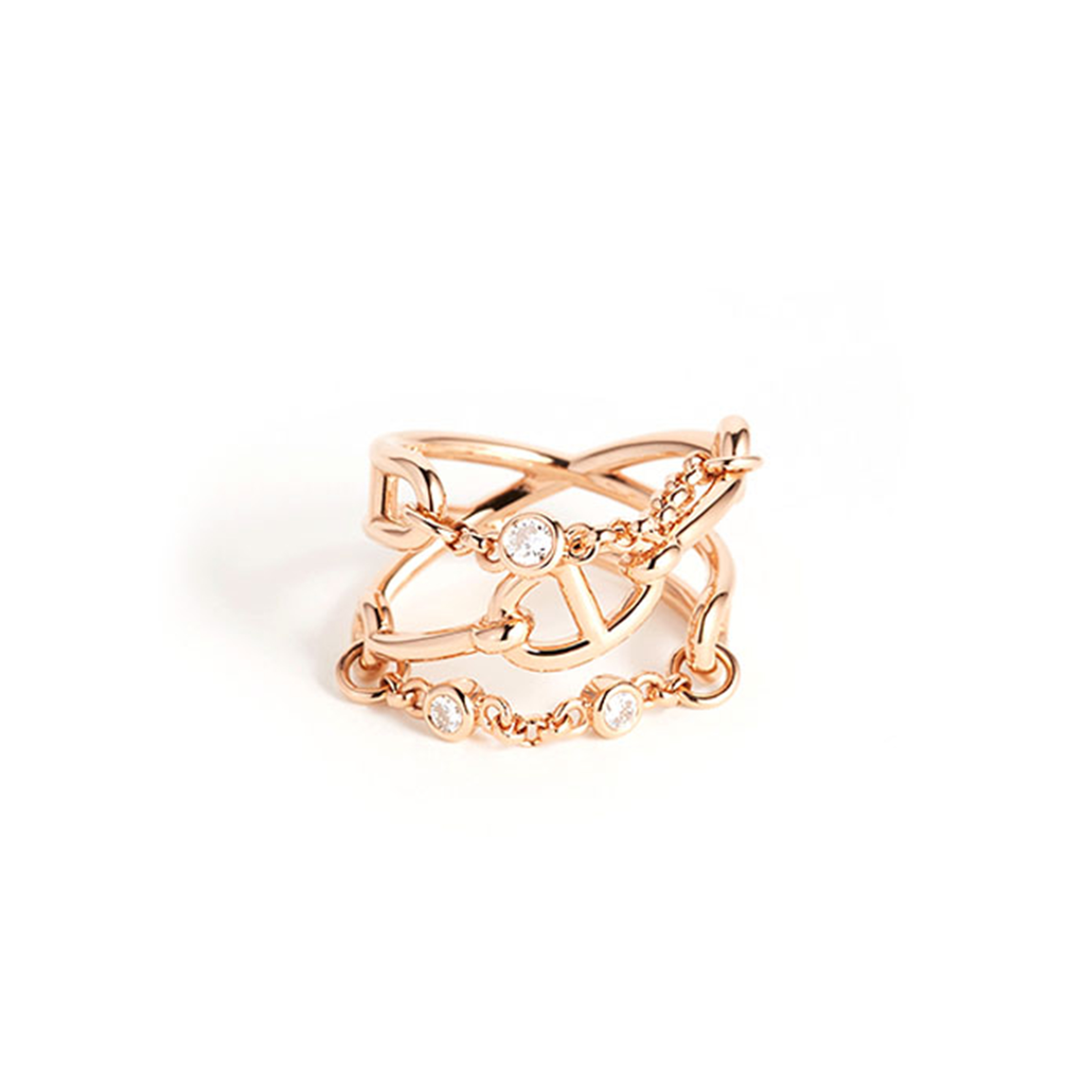 HERMÈS CHAINE D'ANCRE CHAOS RING, MEDIUM MODEL H222622B00050